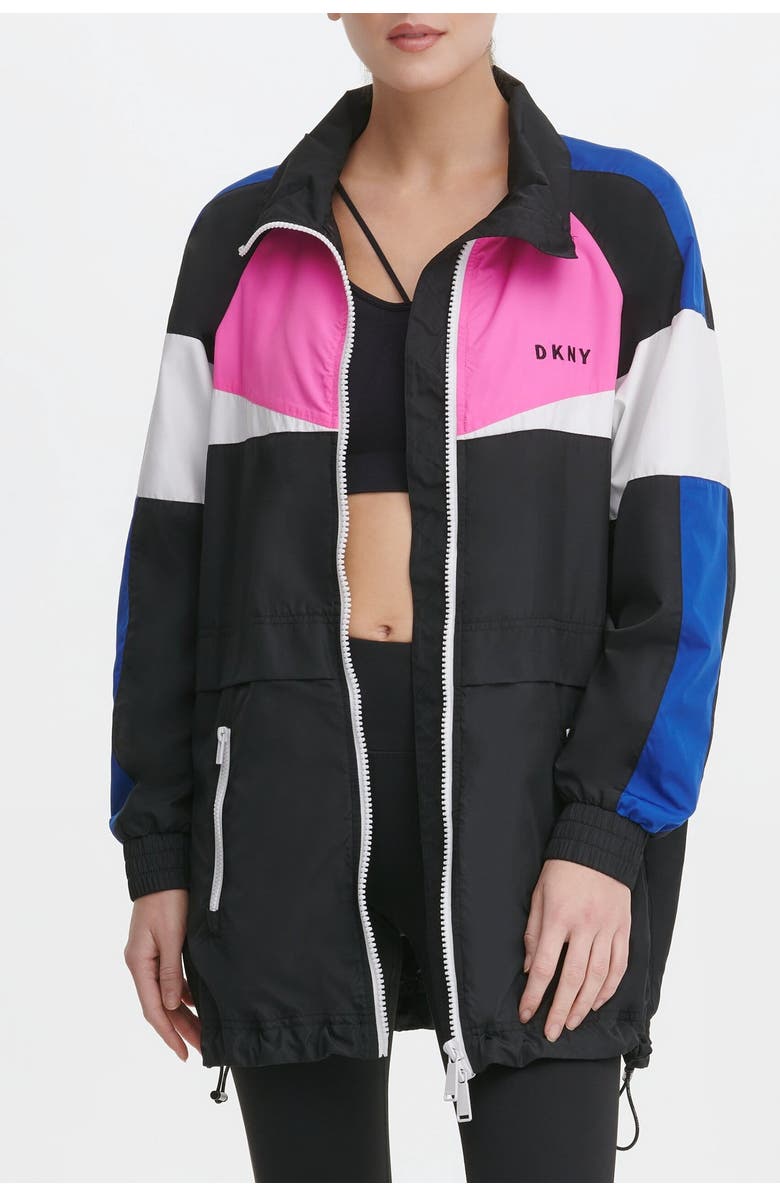 DKNY Color Block Windbreaker, Main, color,