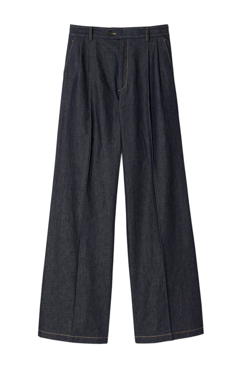 SANDRO Denim suit trousers, Alternate, color,