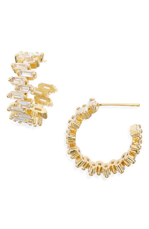 Carina Cubic Zirconia Hoop Earrings