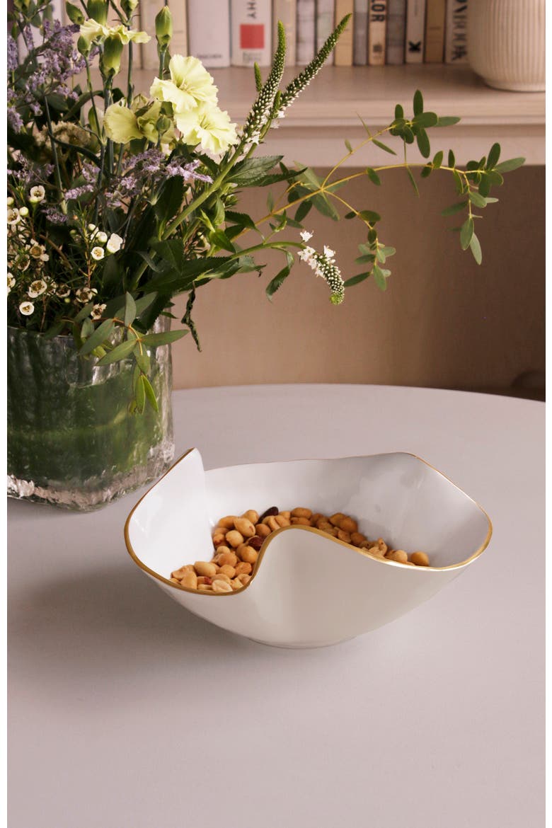 ENCANTO Aries Medium Bowl, Alternate, color, Cream and White