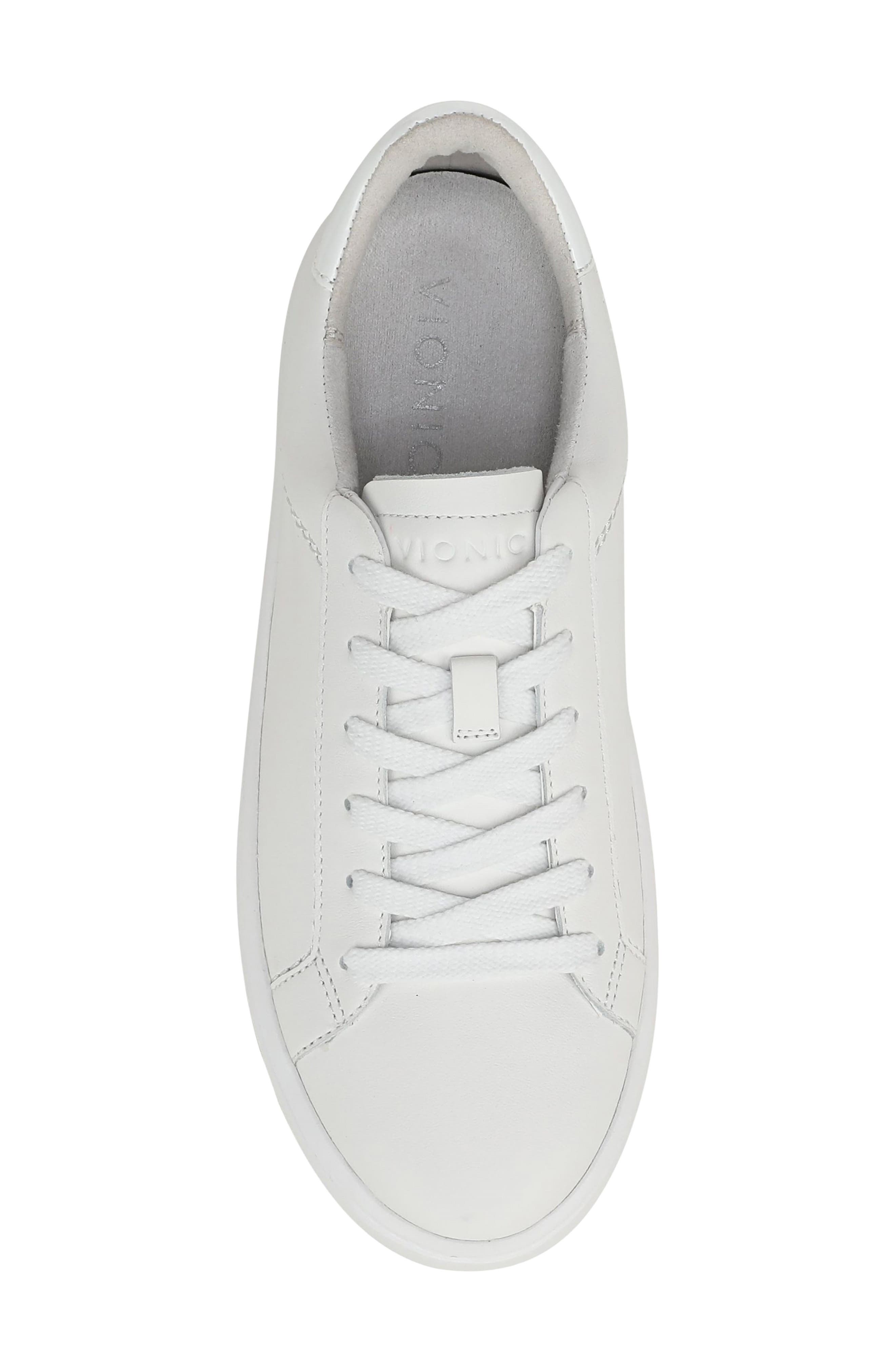 Emilia Leather Sneaker, Alternate, color, WHITE LEATHER