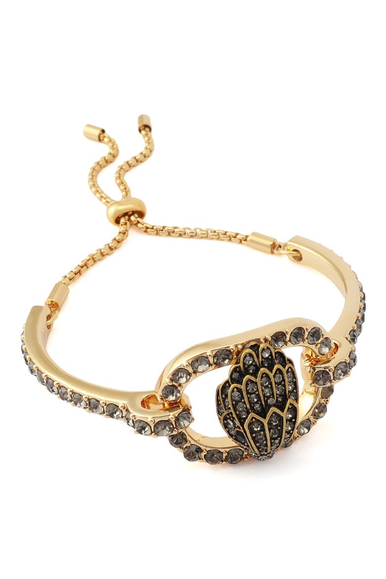 Chelsea Eagle Head Slider Cuff Bracelet, Alternate, color, BLACK DIAMOND