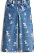 H&M Printed Wide Leg Jeans