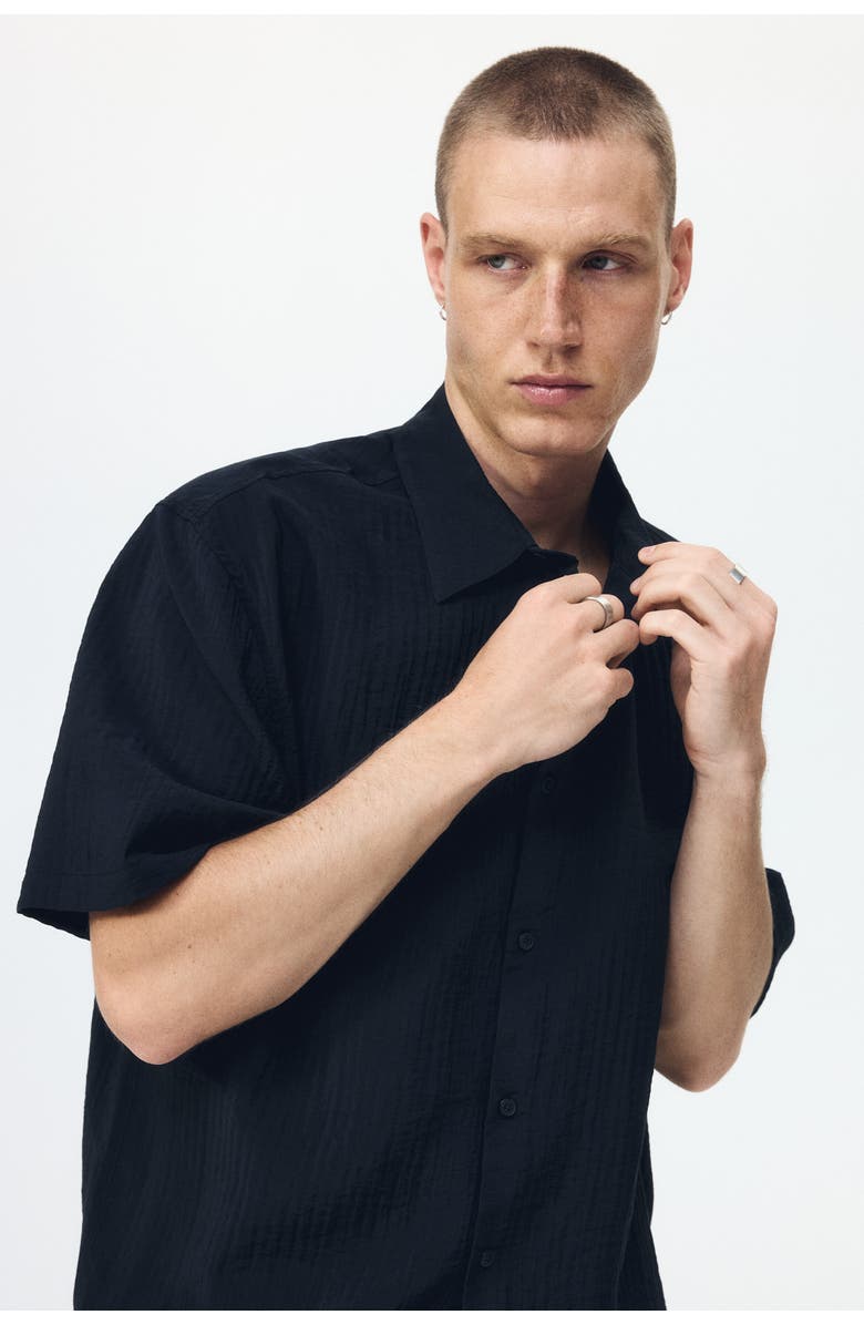 H&M Relaxed-fit shirt, Alternate, color, Black