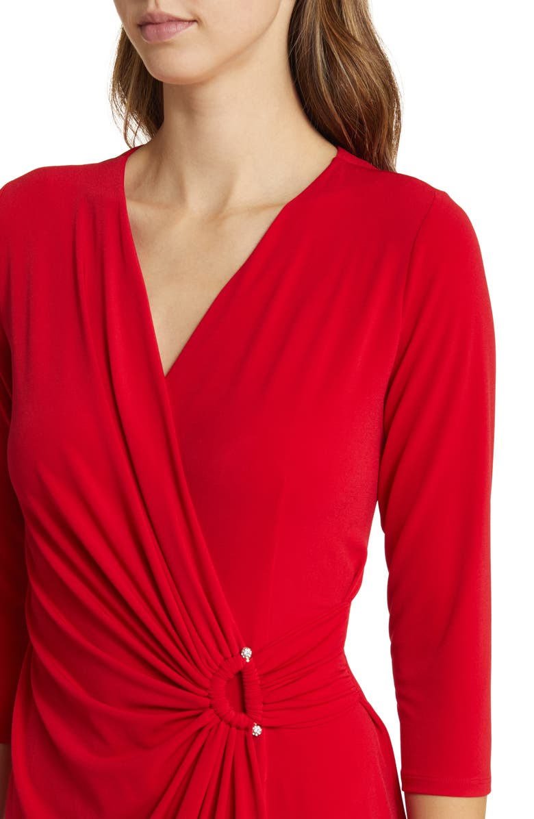 Tommy Bahama Clara Rhinestone Accent Faux Wrap Dress, Alternate, color, 