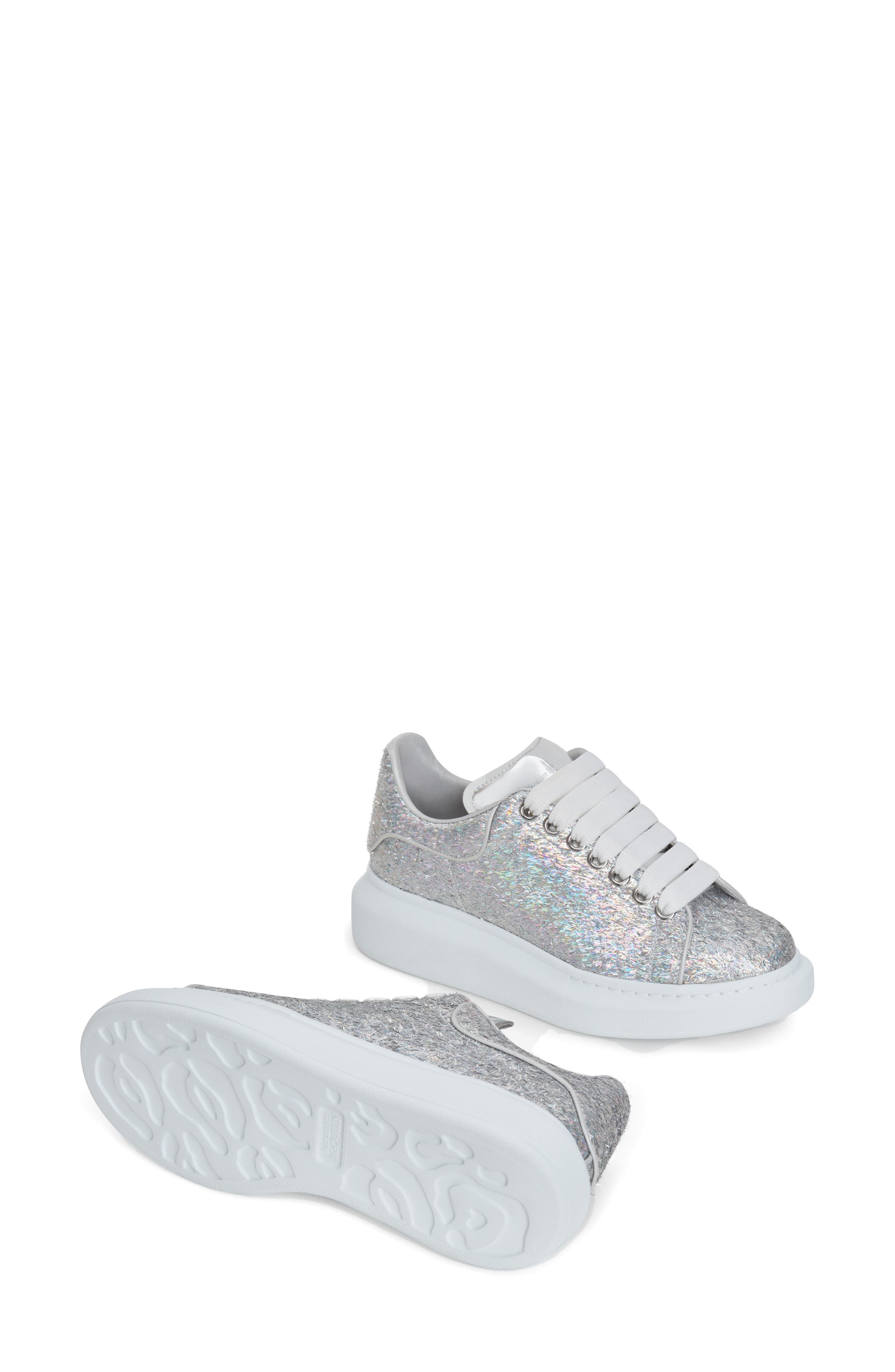 McQueen Oversized Holographic Glitter Platform Sneaker, Alternate, color, 