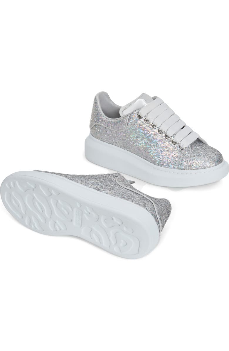 McQueen Oversized Holographic Glitter Platform Sneaker, Alternate, color,