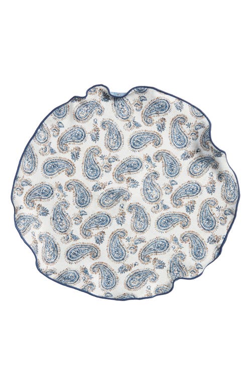 Shop Edward Armah Paisley & Dot Reversible Silk Pocket Circle In Beige