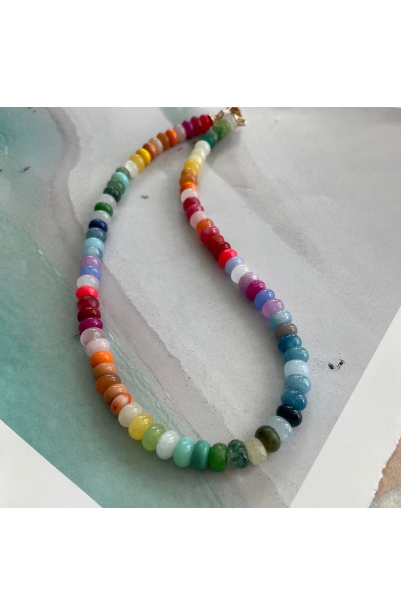 Erin McDermott Jewelry Gold at the End of the Rainbow Necklace, Alternate, color, Multi