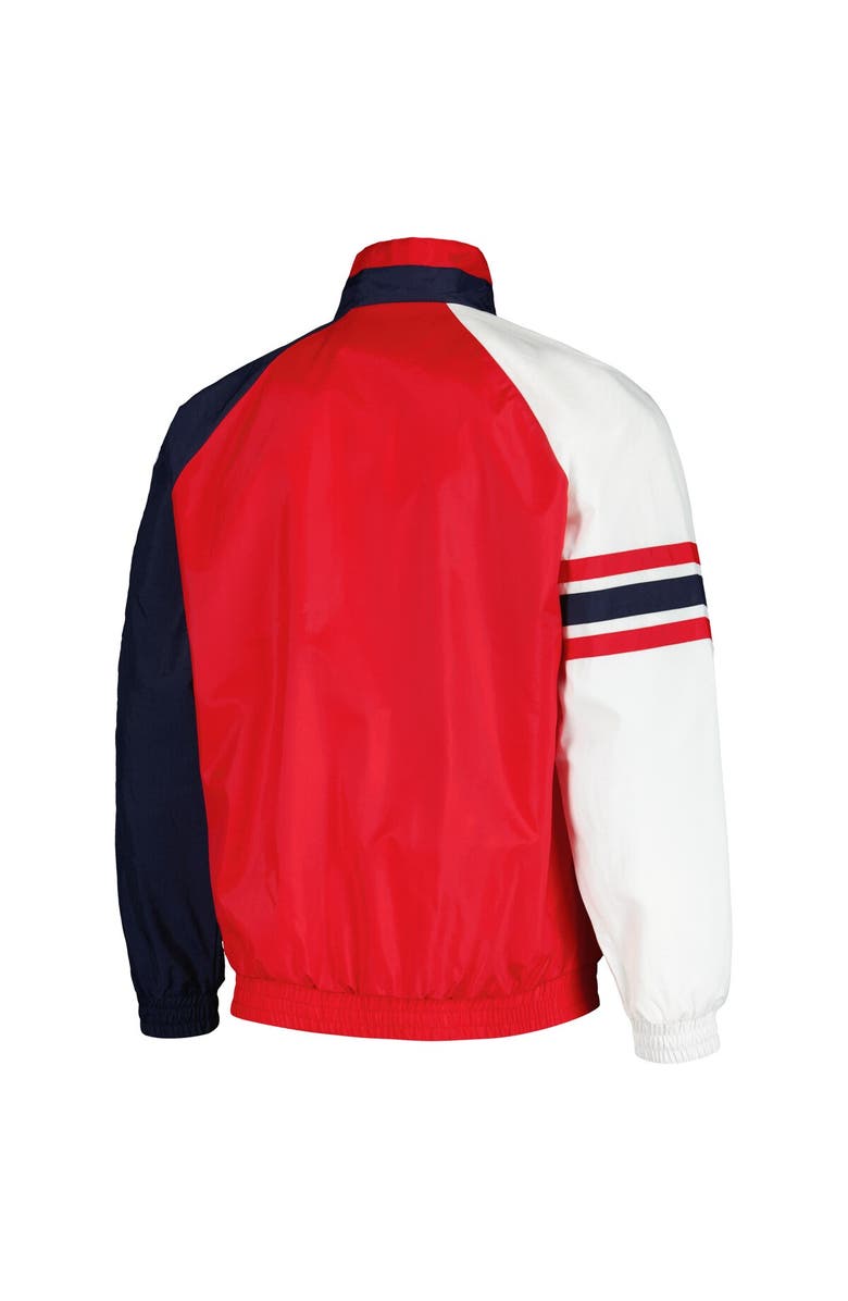 STARTER Men's Starter Red/Navy St. Louis Cardinals Elite Raglan Half-Zip Jacket, Alternate, color, Red
