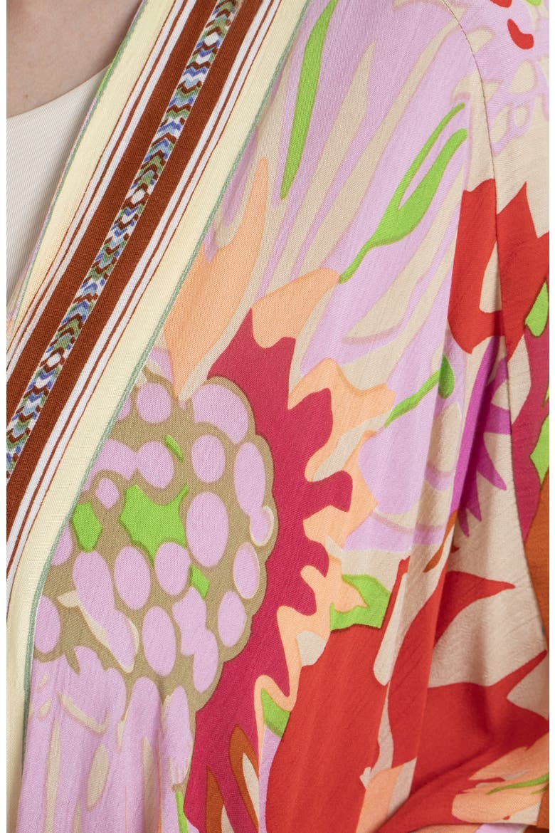 Floral Cocoon Duster, Alternate, color, PINK MULTI