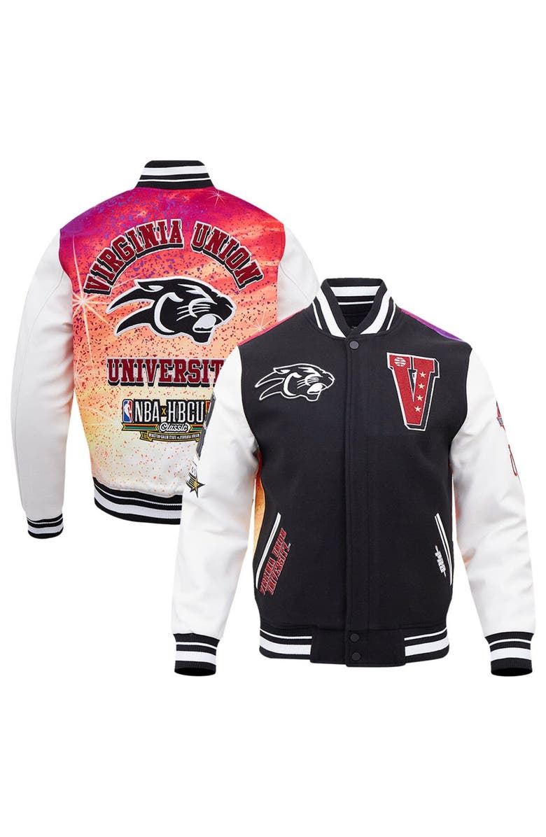 PRO STANDARD Men's Pro Standard  Black Virginia Union University 2024 NBA All-Star Game x HBCU Classic Varsity Full-Snap Jacket, Main, color, 