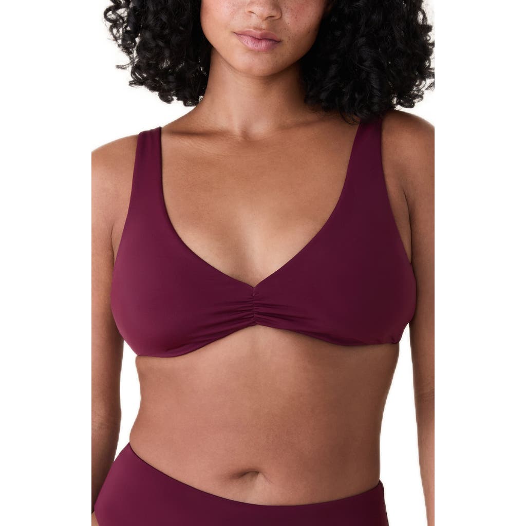 Andie Sicily Bikini Top In Burgundy