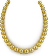 The Pearl Source 9-11mm Golden South Sea Pearl Necklace - Premier AAAA Quality