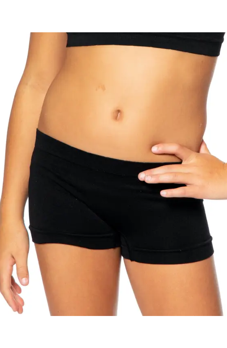 Malibu Sugar Bundle of four boy shorts - Big Kid, Alternate, color, Black, Gray, Nude & White