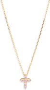 ARGENTO VIVO Pink Cubic Zirconia Cross Pendant Necklace