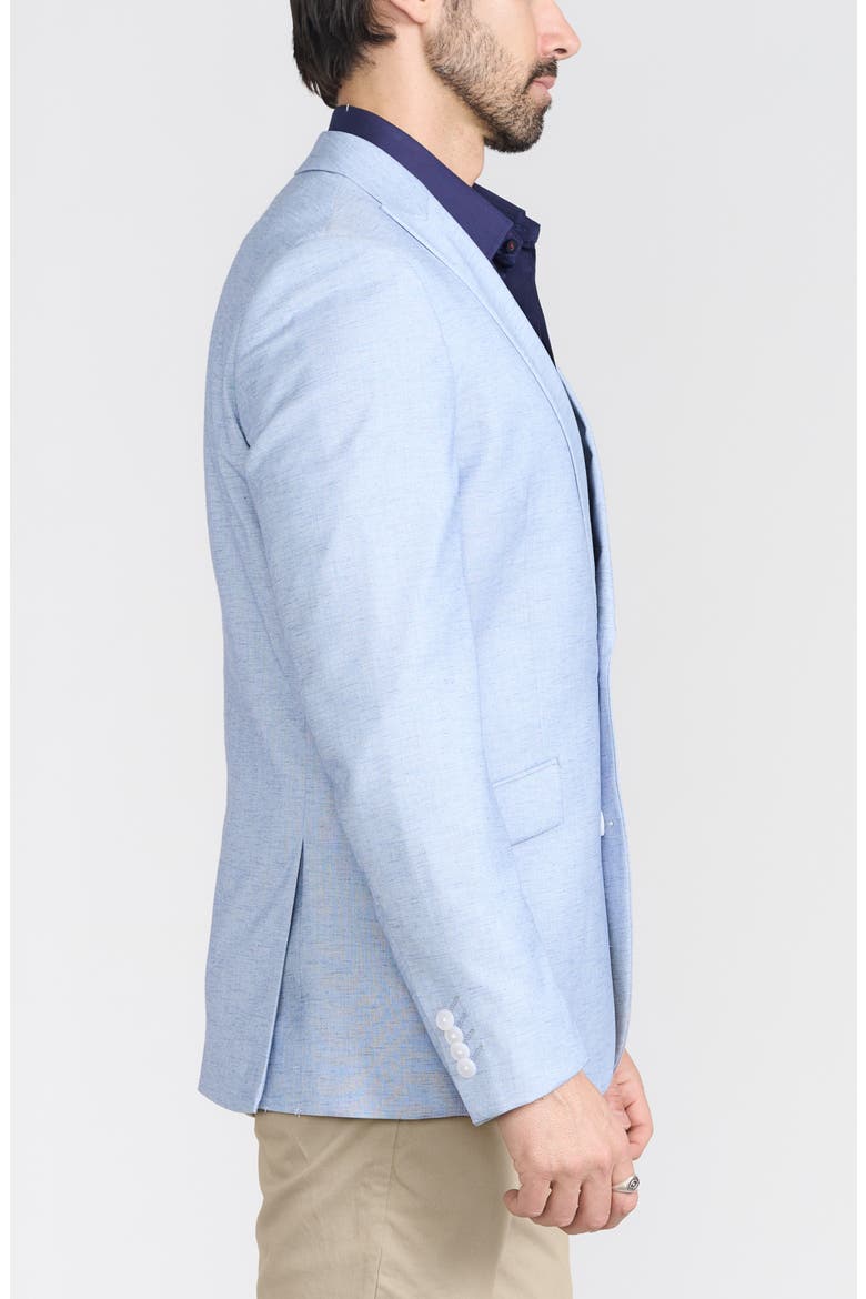 Blue Stretch Mélange Blazer, Alternate, color, BLUE