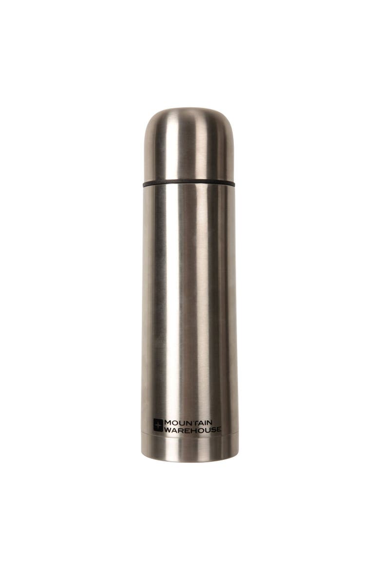 Logo Stainless Steel 16.9floz Flask, Main, color, Silver