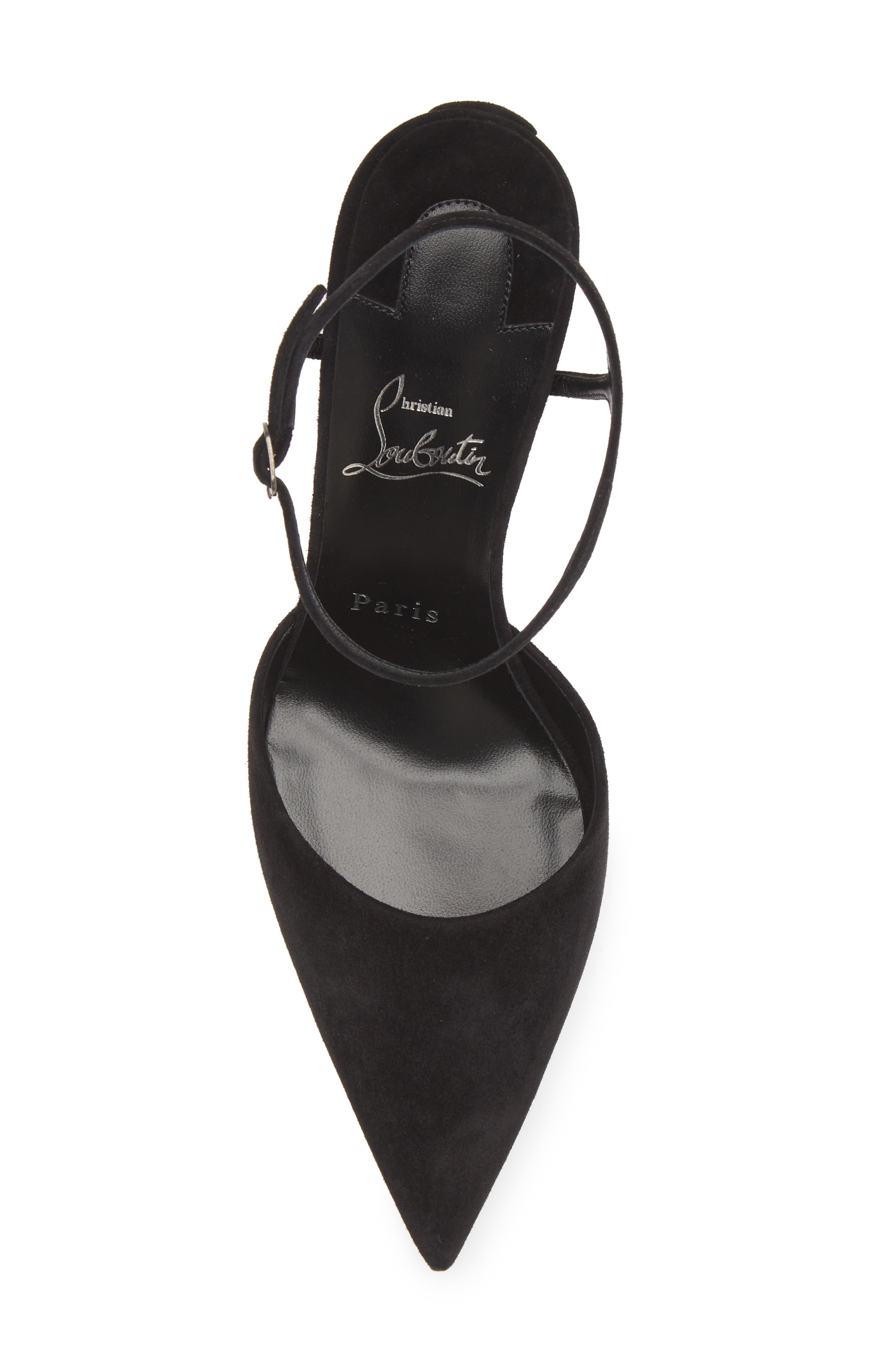 Christian Louboutin Condora Riviera Ankle Strap Pump, Alternate, color, Black/ Lin Black