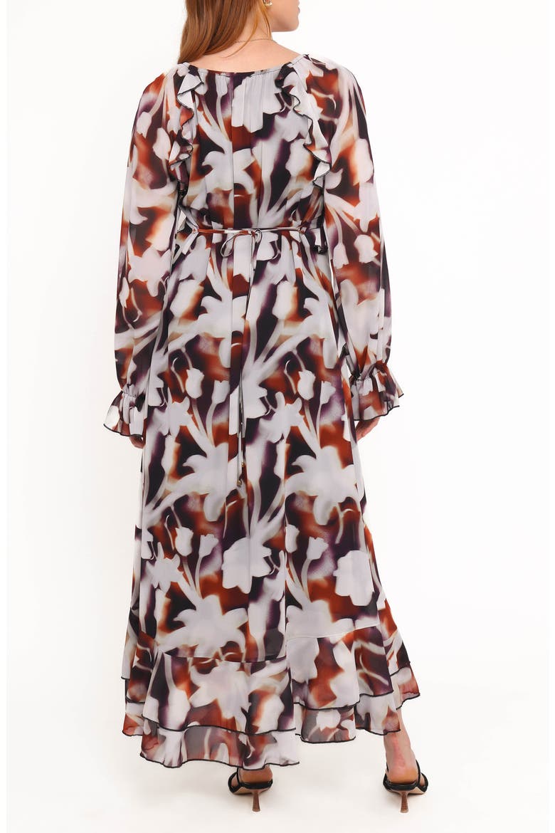 Kasey Floral Print Long Sleeve Maxi Dress, Alternate, color, BLURRED FLORAL