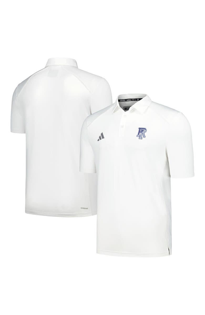 adidas Men's adidas White Rhode Island Rams Classic AEROREADY Polo, Main, color, White