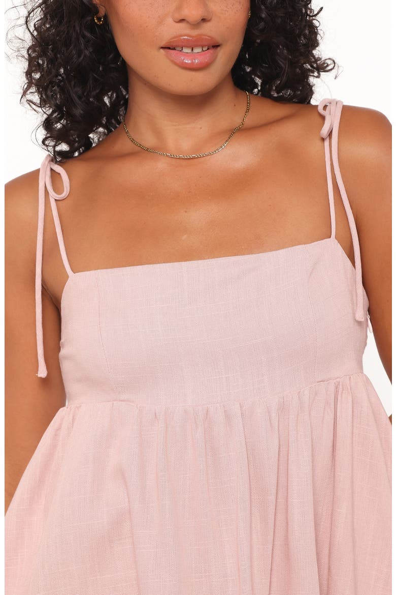 Zephyra Tie Strap Babydoll Camisole, Alternate, color, PINK