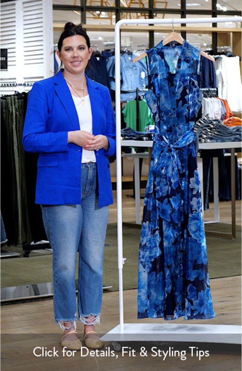 Floral Sleeveless Organza Gown, sales video thumbnail