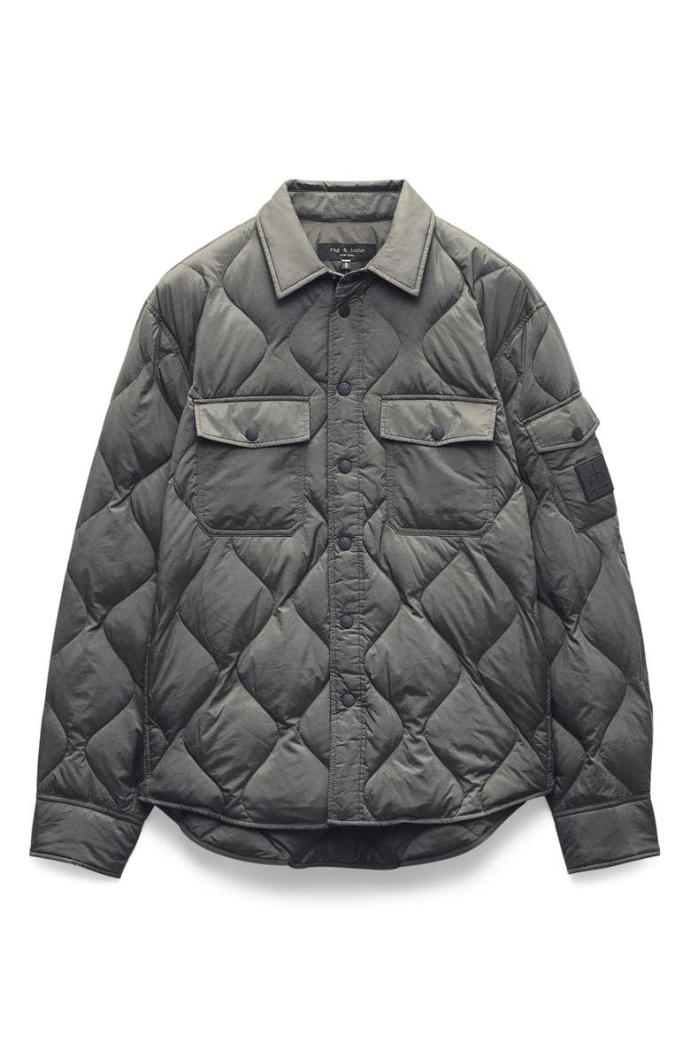 rag & bone Dane Padded Shirt Jacket, Alternate, color, Dark Shadow