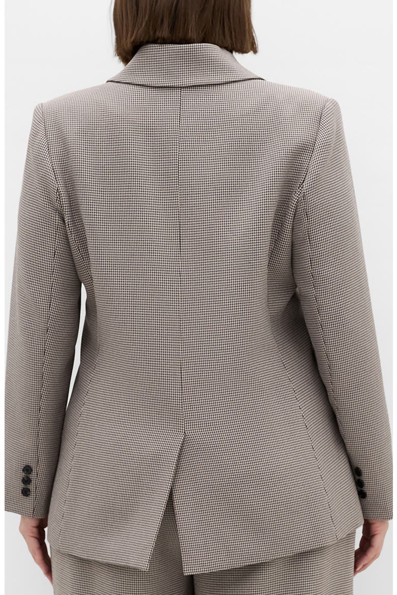 Hailey Checked Double Breasted Jacket, Alternate, color, NEUTRAL CHECK
