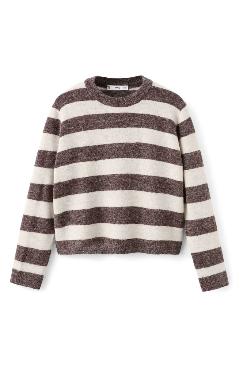 MANGO Stripe Crewneck Sweater, Alternate, color, 