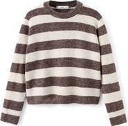 MANGO Stripe Crewneck Sweater
