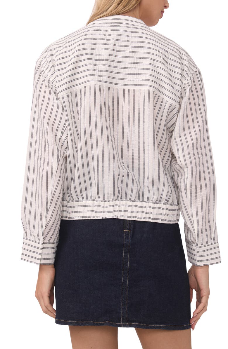 Vince Camuto Crop Bomber Jacket, Alternate, color, Ultra White