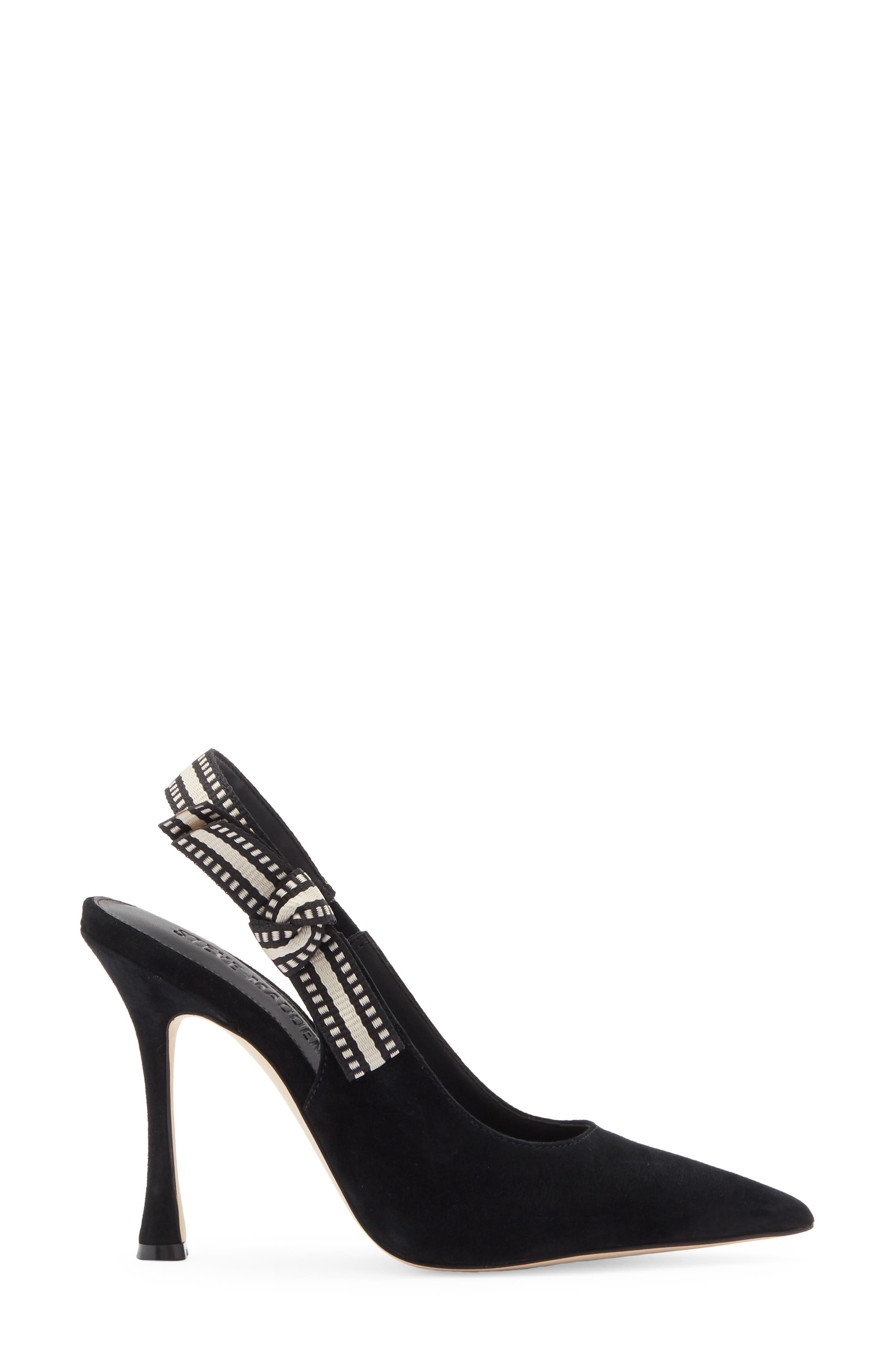 Steve Madden Bri Slingback Pump, Alternate, color, Black Suede