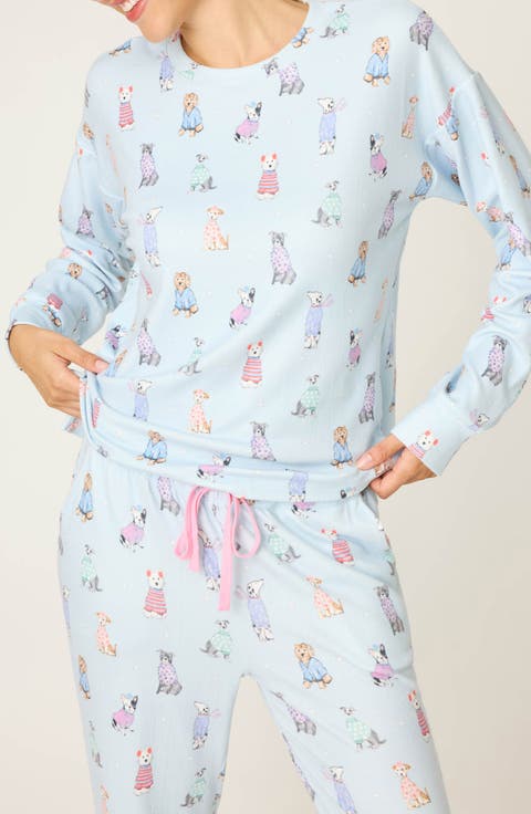 Doggone Cold Long Sleeve Pajama Top