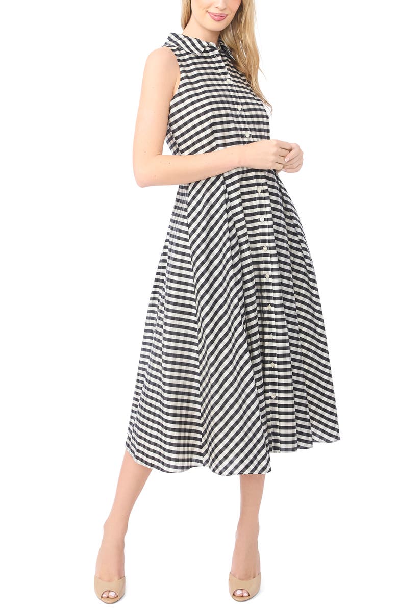 Ted Baker Demeter Sleeveless Gingham Midi Dress, Main, color, 