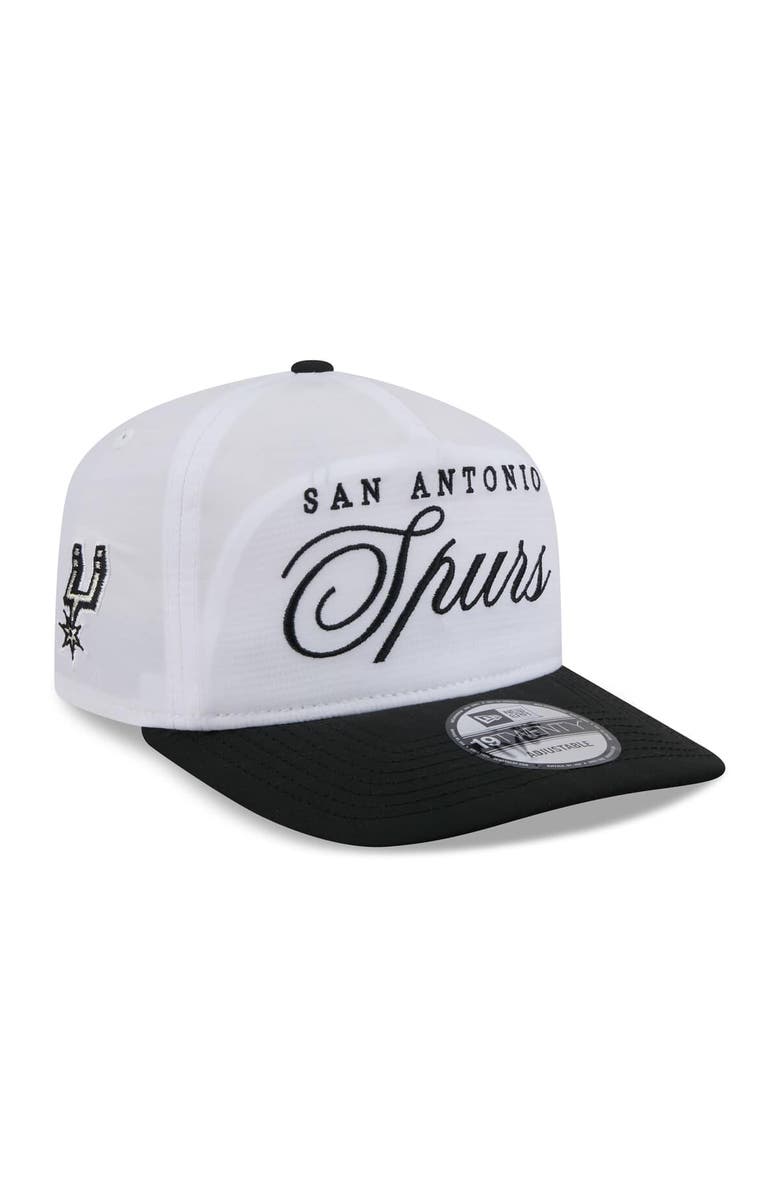 New Era Men's New Era White/Black San Antonio Spurs 2025 NBA Draft On-Stage Nylon 19TWENTY Adjustable Hat, Main, color, 