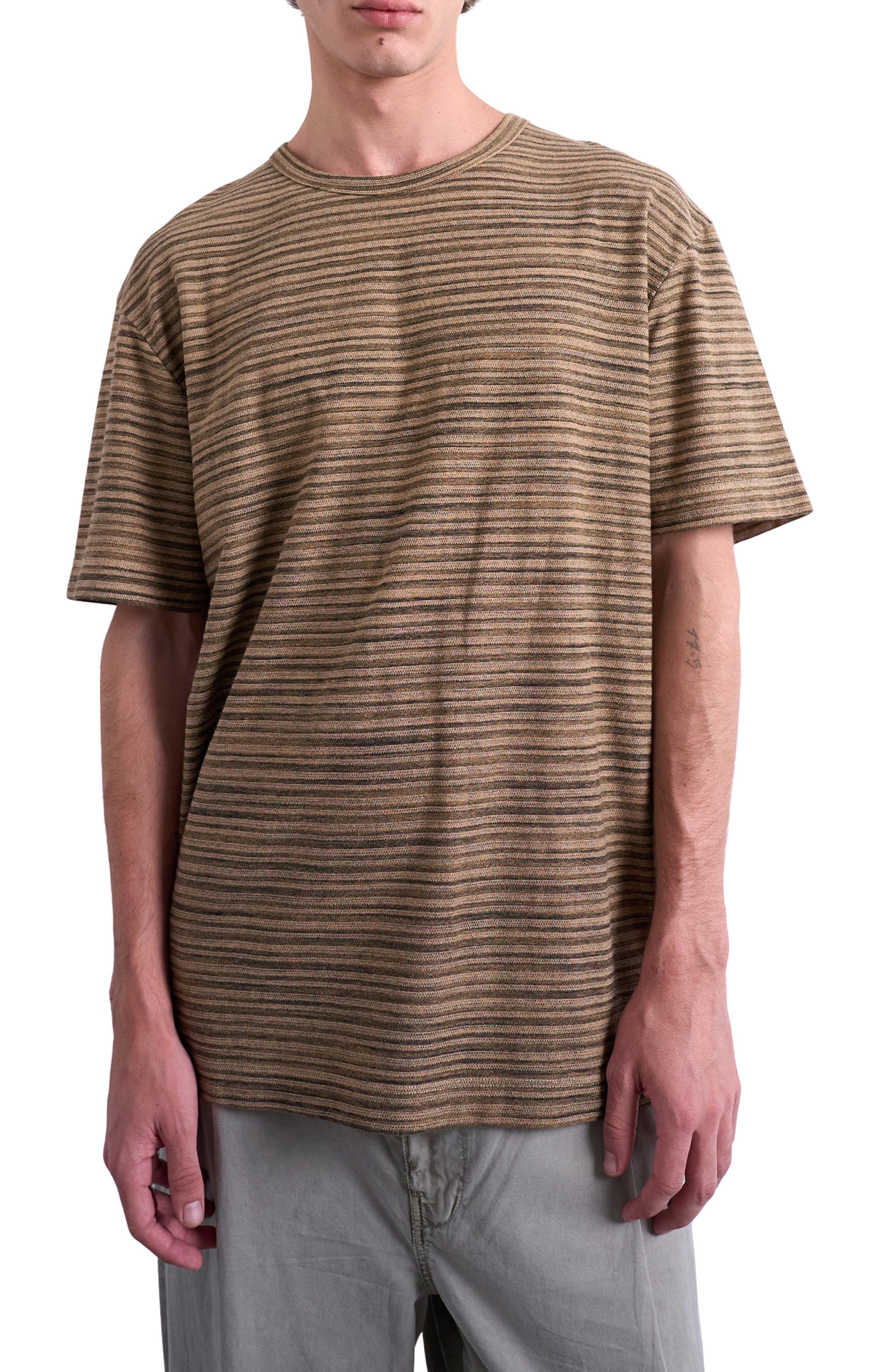 Topman Oversize Stripe Cotton T-Shirt