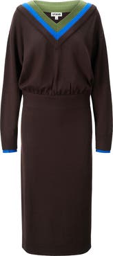 STAUD Normandy Midi Sweater Dress
