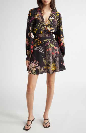 Reiss Keira Floral Long Sleeve Minidress
