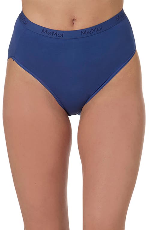 Memoi Stretch Cotton 3-pack Briefs In Blue