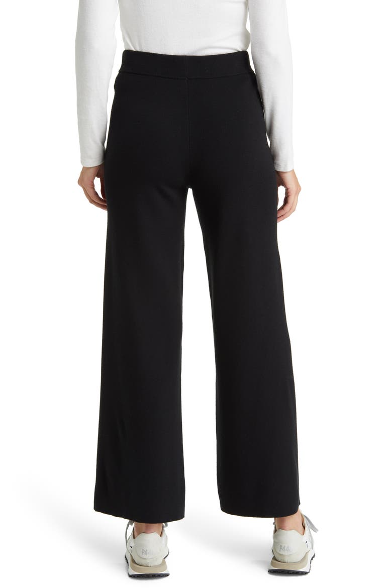 Krista Knit Wide Leg Pants, Alternate, color, BLACK