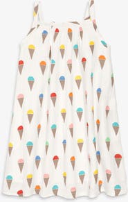 Primary Kids Cotton Gauze Tank Dress In Rainbow Scoops