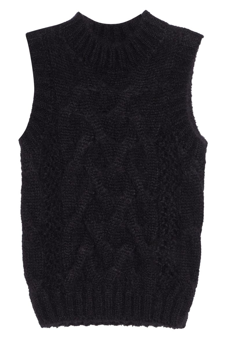 Sleeveless Cable Knit Sweater, Alternate, color, 177 AMETHYST