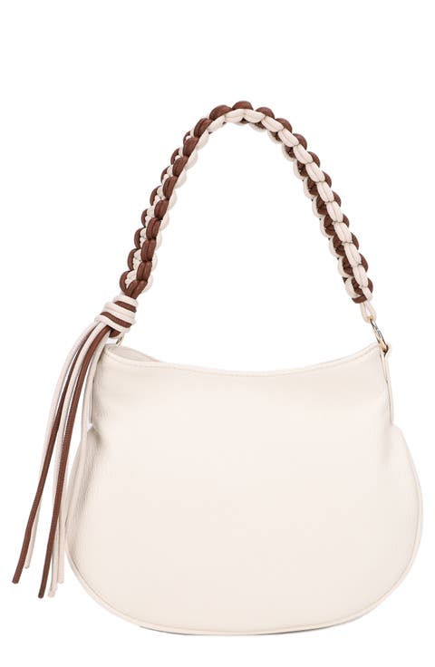 Luna Braided Faux Leather Shoulder Bag