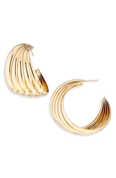 Rippled Hoop Earrings