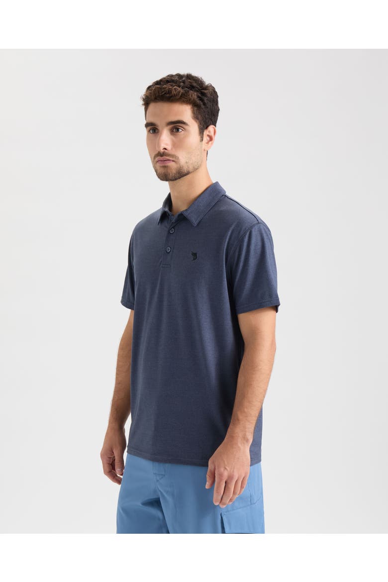 Outrigger Short Sleeve Polo, Alternate, color, Navy Heather