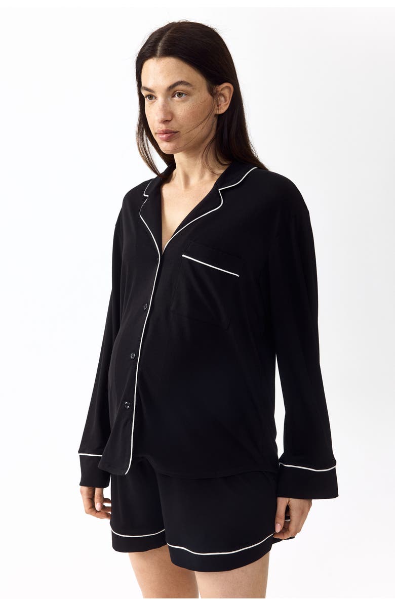 H&M Mama Before & After Viscose-blend Pyjamas, Alternate, color, Black