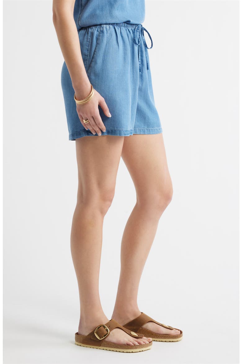 Pull-On Chambray Shorts, Alternate, color, MEDIUM WASH
