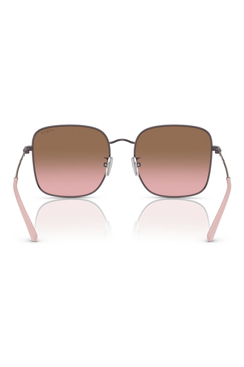 57mm Gradient Square Sunglasses, Alternate, color, PINK