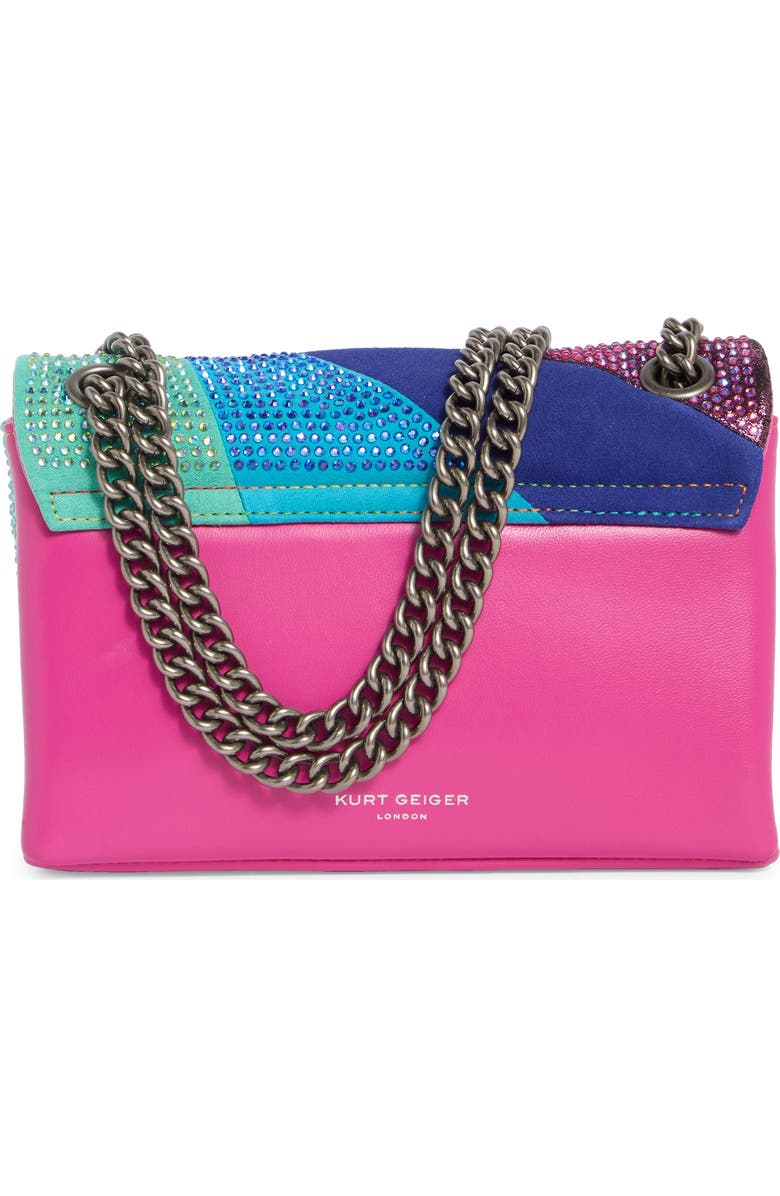 Kurt Geiger London Mini Kensington Convertible Leather Crossbody Bag, Alternate, color, Pink Multi